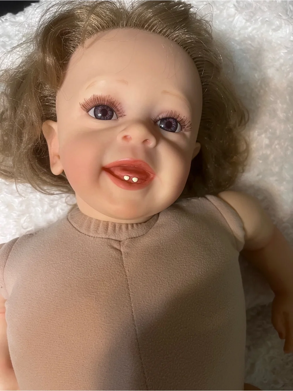 Reborn toddler girl heavy fabric body realistic therapy doll baby lifelike